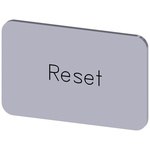 Siemens Labeling plate, Reset