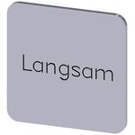 Siemens Labeling plate, Langsam