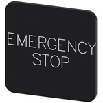 Siemens Labeling plate, Emergency Stop
