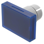 EAO Blue Rectangular Push Button Lens for Use with Push Button