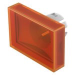 EAO Orange Rectangular Push Button Lens for Use with Push Button