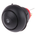 RS PRO Illuminated Miniature Push Button Switch, Momentary, Panel Mount, 13.6mm Cutout, SPST, Yellow LED, 32/50/125V
