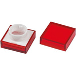 RS PRO Red Square Push Button Lens for Use with ADA16 Series