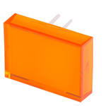 RS PRO Orange Rectangular Push Button Lens for Use with SD16 Series