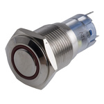 RS PRO Illuminated Push Button Switch, Momentary, Panel Mount, 16mm Cutout, SPDT, Red LED, 250V ac, IP65, IP67