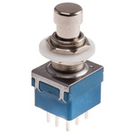 RS PRO Push Button Switch, Latching, PCB, 12.2mm Cutout, 3PDT