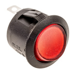 RS PRO Illuminated SPST, On-Off Rocker Switch Panel Mount