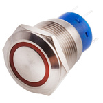 RS PRO Illuminated Push Button Switch, Momentary, Panel Mount, 19.2mm Cutout, SPDT, Red LED, 250V ac, IP67