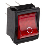 Arcolectric (Bulgin) Ltd Illuminated DPST, On-Off Rocker Switch Panel Mount