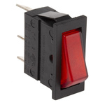 Arcolectric (Bulgin) Ltd Illuminated SPST, On-Off Rocker Switch Panel Mount