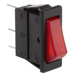 Arcolectric (Bulgin) Ltd Illuminated SPST, On-Off Rocker Switch Panel Mount