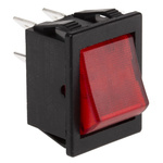 Arcolectric (Bulgin) Ltd Illuminated DPST, On-Off Rocker Switch Panel Mount