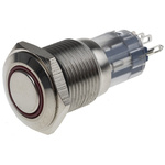 RS PRO Illuminated Push Button Switch, Latching, Panel Mount, 16mm Cutout, SPDT, Red LED, 250V ac, IP65, IP67