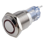 RS PRO Illuminated Push Button Switch, Momentary, Panel Mount, 16mm Cutout, SPDT, Red LED, 250V ac, IP65, IP67