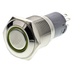 RS PRO Illuminated Push Button Switch, Momentary, Panel Mount, 16mm Cutout, SPDT, Yellow LED, 250V ac, IP65, IP67