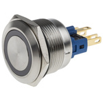RS PRO Illuminated Push Button Switch, Momentary, Panel Mount, 22mm Cutout, SPDT, Yellow LED, 250V ac, IP65, IP67