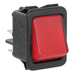 ZF Illuminated DPST, On-None-Off Rocker Switch Panel Mount