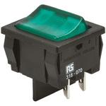 Arcolectric (Bulgin) Ltd Illuminated DPST, On-Off Rocker Switch Panel Mount