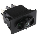 Carlingswitch Illuminated DPDT, Latching Rocker Switch Panel Mount