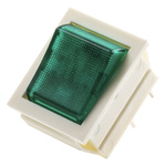 Arcolectric (Bulgin) Ltd Illuminated DPST, On-Off Rocker Switch Panel Mount
