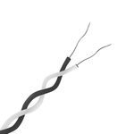 RS PRO Thermocouple Wire, PTFE Sheath Twin Twisted, Type J, 1/0.2mm, Unscreened, 10m