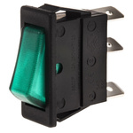 Arcolectric (Bulgin) Ltd Illuminated SPST, On-Off Rocker Switch Panel Mount