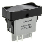 APEM DPDT, (On)-Off-(On) Rocker Switch Panel Mount