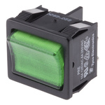 TE Connectivity Illuminated DPST, On-Off Rocker Switch Panel Mount