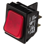 TE Connectivity Illuminated DPST, On-Off Rocker Switch Panel Mount