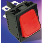 TE Connectivity Illuminated DPST, On-Off Rocker Switch Panel Mount