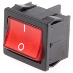 Marquardt Illuminated DPST, On-None-Off Rocker Switch Panel Mount