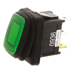 ZF Illuminated SPST, On-None-Off Rocker Switch Panel Mount