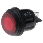 ZF Illuminated DPST, On-None-Off Rocker Switch Panel Mount