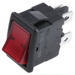 ZF Illuminated DPST, On-None-Off Rocker Switch Panel Mount