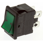 ZF Illuminated DPST, On-None-Off Rocker Switch Panel Mount