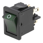 Marquardt Illuminated DPST, On-None-Off Rocker Switch Panel Mount
