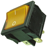Marquardt Illuminated DPST, On-None-Off Rocker Switch Panel Mount
