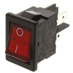 Arcolectric (Bulgin) Ltd Illuminated DPST, On-Off Rocker Switch Panel Mount