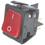 Arcolectric (Bulgin) Ltd Illuminated DPST, On-Off Rocker Switch Panel Mount