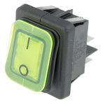 Molveno Illuminated DPST, On-None-Off Rocker Switch Panel Mount