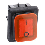 Molveno Illuminated DPST, On-None-Off Rocker Switch Panel Mount