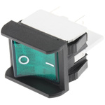 APEM Illuminated DPST, On-None-Off Rocker Switch Panel Mount