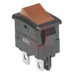 ZF Illuminated DPST, On-None-Off Rocker Switch Panel Mount