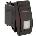 Carling Technologies Illuminated SPST, (On)-None-Off Rocker Switch Panel Mount