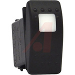 Carling Technologies Illuminated SPDT, (On)-Off-On Rocker Switch Panel Mount