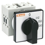 Lovato 4 Position 30° Voltmeter Cam Switch, 16A, Knob Actuator