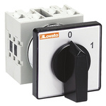 Lovato, 4P 2 Position 60° On-Off Cam Switch, 20A, Knob Actuator