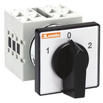 Lovato, 4PDT 3 Position 60° Changeover Cam Switch, 20A, Knob Actuator