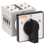 Lovato, 4P 3 Position 60° Star Delta Cam Switch, 20A, Knob Actuator