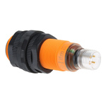 ifm electronic Ultrasonic Barrel-Style Proximity Sensor, M18 x 1, 40 → 300 mm Detection, PNP Output, 10 →